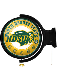 The Fan-Brand North Dakota State Bison Round Rotating Lighted Sign