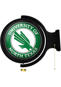 The Fan-Brand North Texas Mean Green Round Rotating Lighted Sign