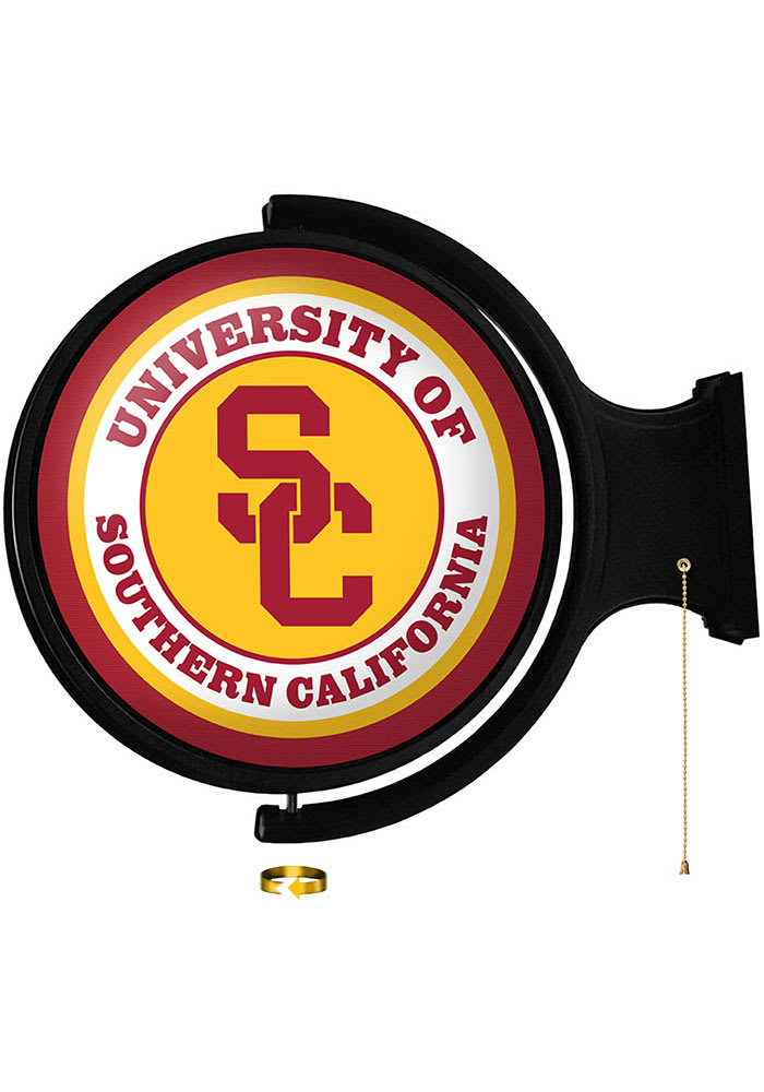 USC Trojans State-themed Round Rotating Lighted Sign