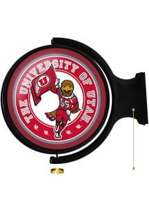 The Fan-Brand Utah Utes Swoop Round Rotating Lighted Sign