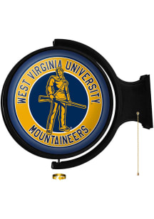 The Fan-Brand West Virginia Mountaineers Mascot Round Rotating Lighted Sign