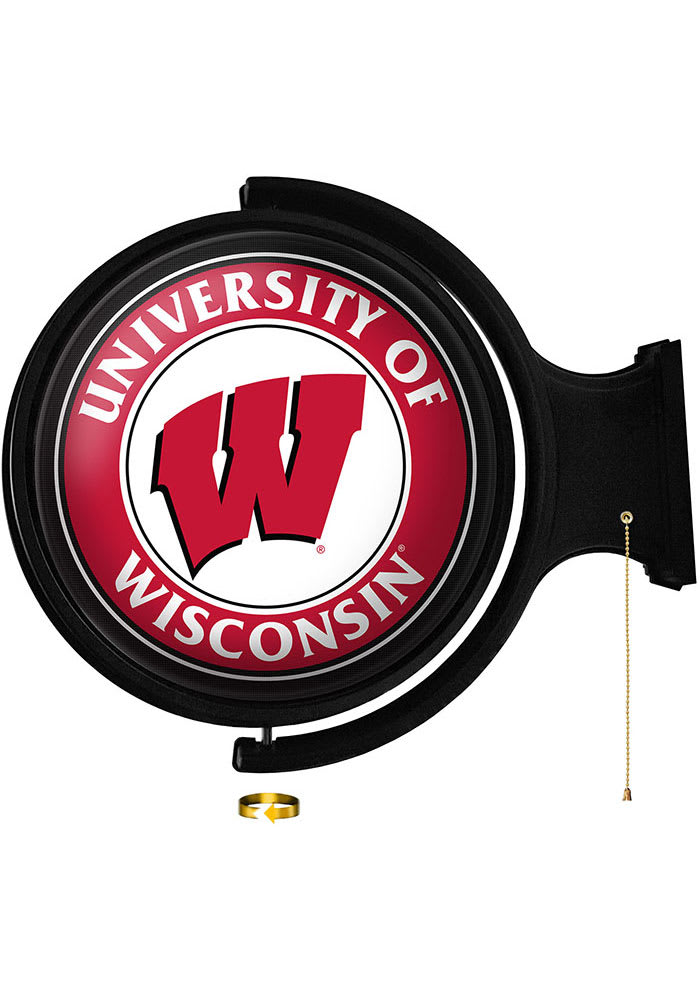 Wisconsin Badgers Round Rotating Lighted Sign