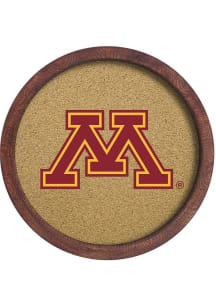 The Fan-Brand Minnesota Golden Gophers Faux Barrel Framed Cork Board Sign