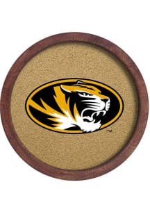 The Fan-Brand Missouri Tigers Faux Barrel Framed Cork Board Sign