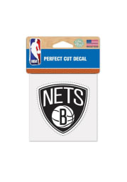 Brooklyn Nets 4x4 Perfect Cut Auto Decal - Red