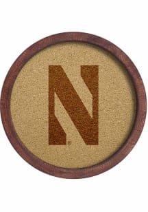 The Fan-Brand Northwestern Wildcats Faux Barrel Top Cork Note Board Sign