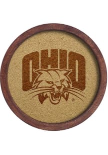 The Fan-Brand Ohio Bobcats Faux Barrel Framed Cork Board Sign