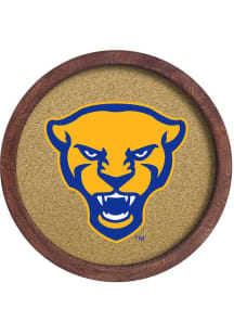 The Fan-Brand Pitt Panthers Mascot Faux Barrel Framed Cork Board Sign