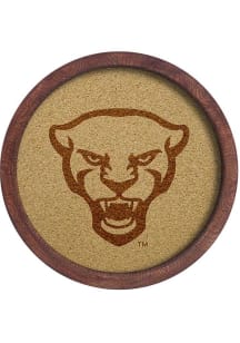 The Fan-Brand Pitt Panthers Mascot Faux Barrel Framed Cork Board Sign