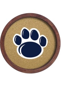 The Fan-Brand Penn State Nittany Lions Paw Faux Barrel Framed Cork Board Sign