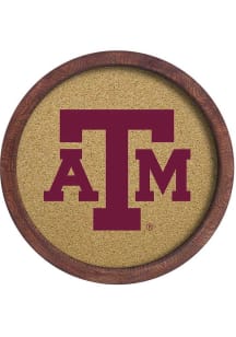 The Fan-Brand Texas A&amp;M Aggies Faux Barrel Framed Cork Board Sign