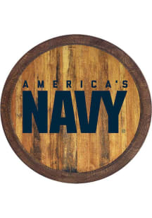 The Fan-Brand Navy Faux Barrel Top Sign