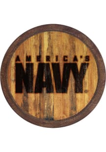 The Fan-Brand Navy Branded Faux Barrel Top Sign