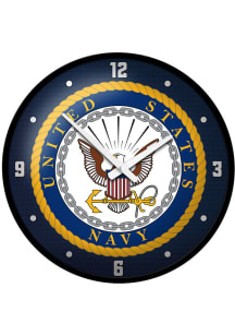 Navy Modern Disc Wall Clock