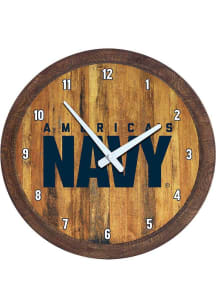 Navy Faux Barrel Top Wall Clock