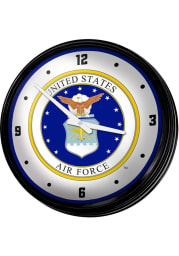 Air Force Seal Retro Lighted Wall Clock