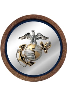 The Fan-Brand Marine Corps Faux Barrel Top Mirrored Wall Sign
