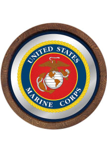 The Fan-Brand Marine Corps Seal Faux Barrel Top Mirrored Wall Sign