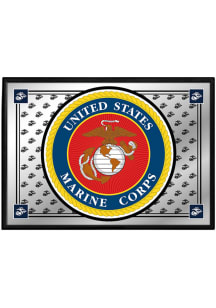 The Fan-Brand Marine Corps Seal Framed Mirrored Wall Sign