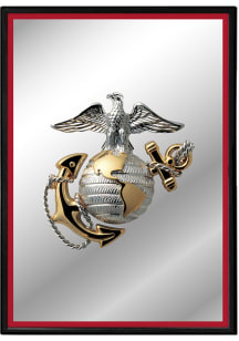 The Fan-Brand Marine Corps Vertical Framed Mirrored Wall Sign
