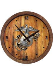 Marine Corps Faux Barrel Top Wall Clock