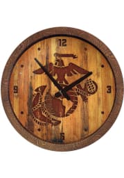 Marine Corps Branded Faux Barrel Top Wall Clock