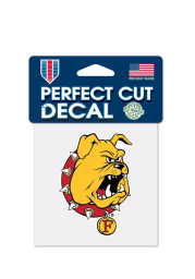 Ferris State Bulldogs 4x4 Perfect-Cut Auto Decal - Yellow