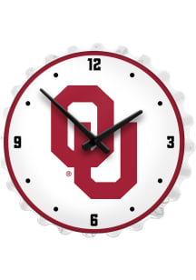 Oklahoma Sooners Bottle Cap Lighted Wall Clock
