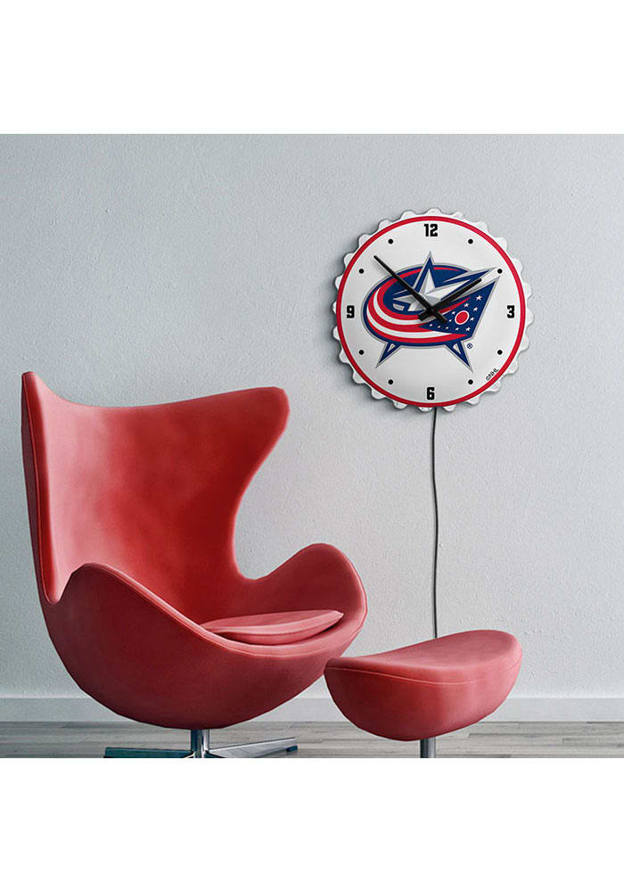 Columbus Blue Jackets Bottle Cap Lighted Wall Clock