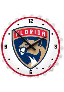 Florida Panthers Bottle Cap Lighted Wall Clock