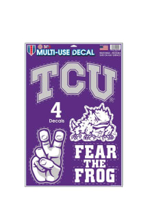 TCU Horned Frogs 11x17 Multi Use Sheet Auto Decal - Purple