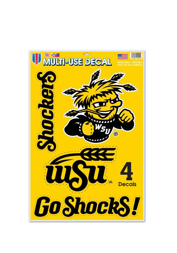 Wichita State Shockers 11x17 Multi Use Sheet Auto Decal - Yellow