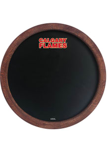 The Fan-Brand Calgary Flames Secondary Logo Barrel Top Chalkboard Sign