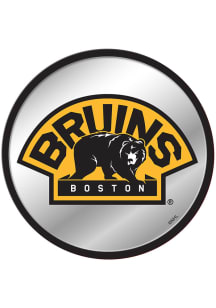 The Fan-Brand Boston Bruins Secondary Logo Modern Disc Mirrored Wall Sign