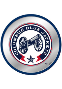 The Fan-Brand Columbus Blue Jackets Secondary Logo Modern Disc Mirrored Wall Sign