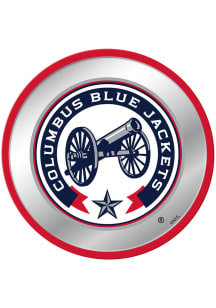 The Fan-Brand Columbus Blue Jackets Secondary Logo Modern Disc Mirrored Wall Sign