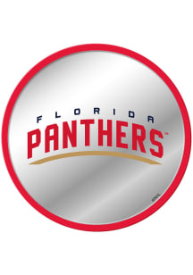 The Fan-Brand Florida Panthers Secondary Logo Modern Disc Mirrored Wall Sign