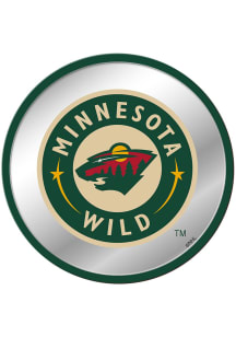 The Fan-Brand Minnesota Wild Secondary Logo Modern Disc Mirrored Wall Sign