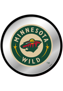 The Fan-Brand Minnesota Wild Secondary Logo Modern Disc Mirrored Wall Sign