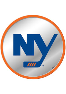 The Fan-Brand New York Islanders Secondary Logo Modern Disc Mirrored Wall Sign