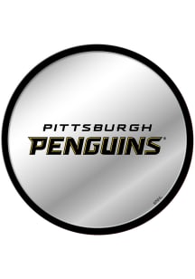 The Fan-Brand Pittsburgh Penguins Secondary Logo Modern Disc Mirrored Wall Sign