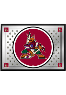 The Fan-Brand Arizona Coyotes Team Spirit Framed Mirrored Wall Sign