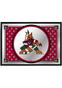 The Fan-Brand Arizona Coyotes Team Spirit Framed Mirrored Wall Sign