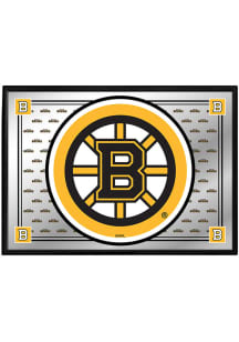 The Fan-Brand Boston Bruins Team Spirit Framed Mirrored Wall Sign