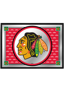The Fan-Brand Chicago Blackhawks Team Spirit Framed Mirrored Wall Sign
