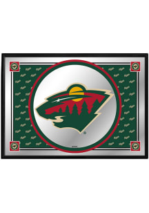 The Fan-Brand Minnesota Wild Team Spirit Framed Mirrored Wall Sign