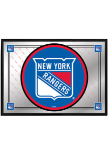 The Fan-Brand New York Rangers Team Spirit Framed Mirrored Wall Sign