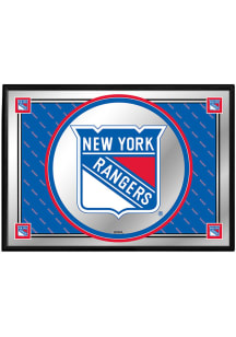 The Fan-Brand New York Rangers Team Spirit Framed Mirrored Wall Sign