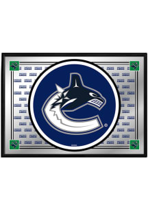 The Fan-Brand Vancouver Canucks Team Spirit Framed Mirrored Wall Sign