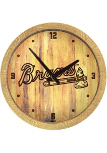 Atlanta Braves Faux Barrel Top Wall Clock